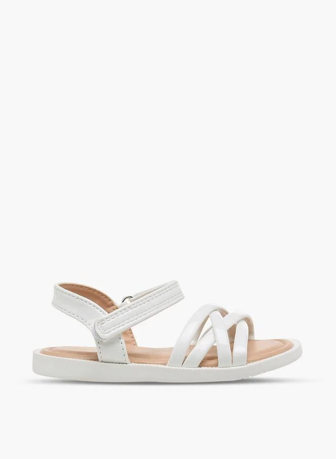 بيرفيت Girls Criss-Cross Strap Hook & Loop Sandals
